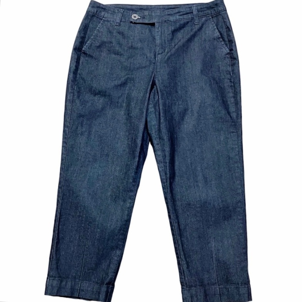 STYLE & CO Womens Black Cropped Denim Jeans SIZE 10 Stretch Pockets NEW